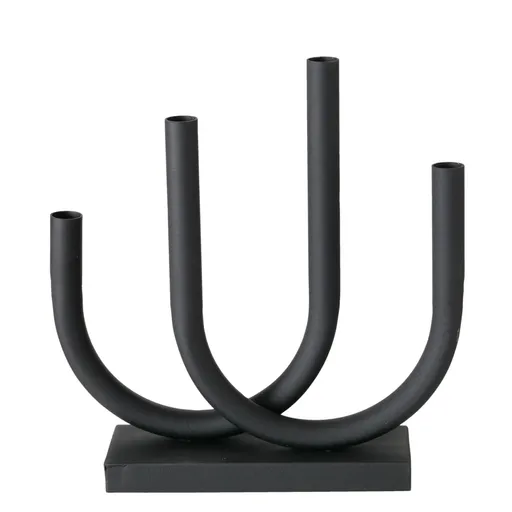 Kerzenständer - LBH ca. 33x9x34 cm, Schwarz