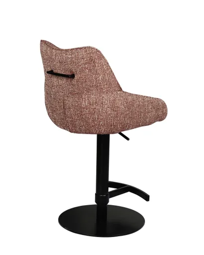 Barhocker MATTEA - drehbar, höhenverstellbar, Stoff, Bordeaux