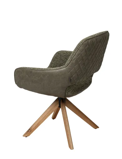 Armlehnstuhl MARIETTA - drehbar, Stoff, Grün