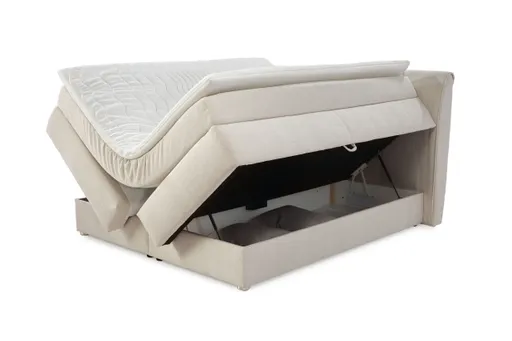 Boxspringbett JILLIAN MIX- Liegefläche ca. 180x200 cm, Stoff, Beige