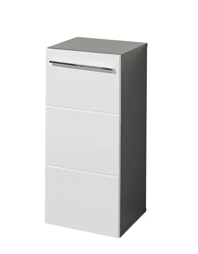 Kommode- Anthrazit, Weiß, Hochglanz