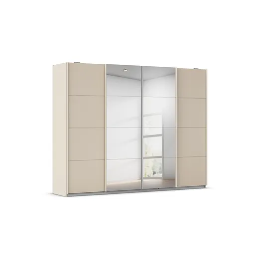 Schwebetürenschrank RIKK- B ca. 271 cm, Champagner, Spiegel