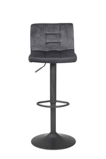 Barhocker - höhenverstellbar, Stoff, Grau