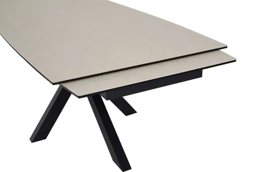 Esstisch MELANIA - ausziehbar, LB ca. 180x95 cm, Glaskeramik, Travertin farbig