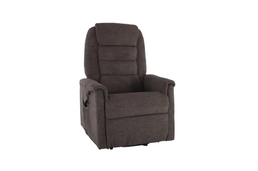 TV-Sessel MYRON - Aufstehhilfe, Relaxfunktion, Kopfteilverstellung, Stoff, Braun