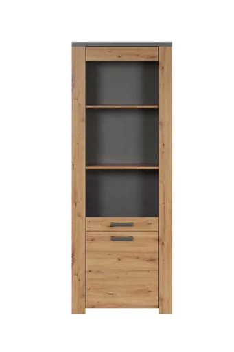 Vitrine - Eiche Dekor, Graphit