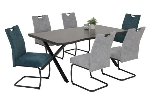 Esstisch - LB ca. 180x100 cm, Dunkelgrau, Baumkante
