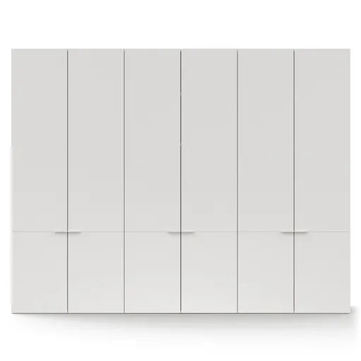 Drehtürenschrank Matera - BTH ca. 301x60x235 cm, Lack Matt, Weiß