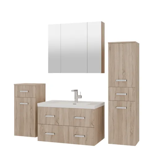 Badblock- B ca. 151 cm, Eiche Dekor