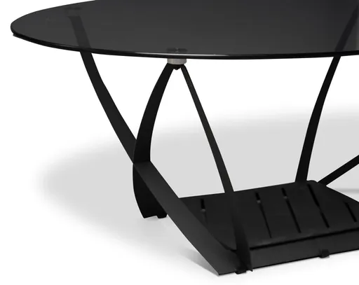 Couchtisch - LB ca. 100x60 cm, Grau, Schwarz