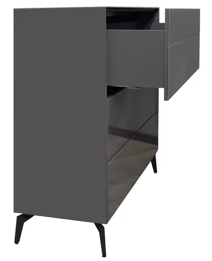 Kommode - B ca. 82 cm, Anthrazit