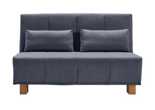 Schlafsofa EASY DELUXE - 2-Sitzer, 120 cm inkl. Schlaffunktion, Stoff Blau