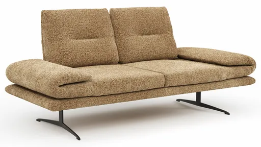 Sofa Lucero 2.0 - 2-Sitzer inkl. Rückenlehne, Stoff, Cognac