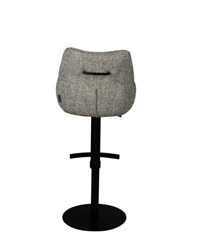 Barhocker MATTEA - drehbar, höhenverstellbar, Stoff, Braun