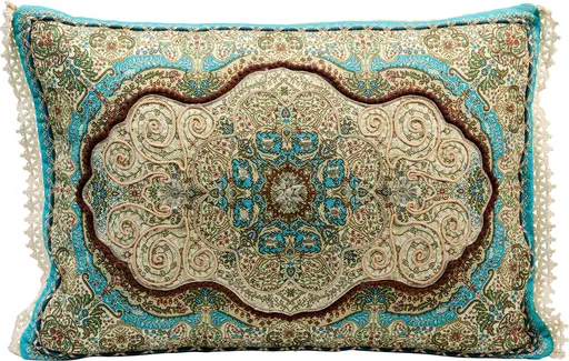 Deko-Kissen - LB ca. 60x40 cm,  Ornament, Grau