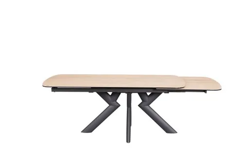 Esstisch MAXIE - ausziehbar, LB ca. 190x98 cm, Glaskeramik, Holzfarben
