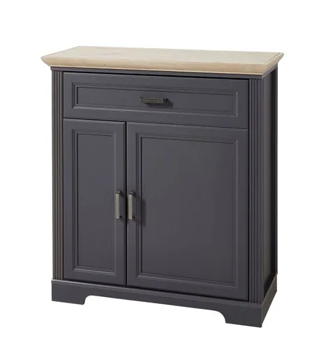 Schuhschrank - B ca. 93 cm, Graphit, Artisan Eiche Nachbildung
