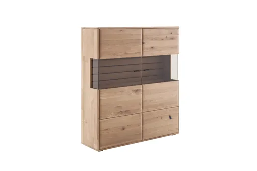 Highboard - Balkeneiche massiv
