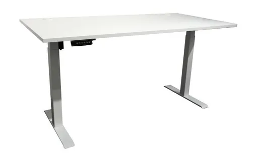 Schreibtisch - höhenverstellbar, LB ca. 160x77 cm, Weiß