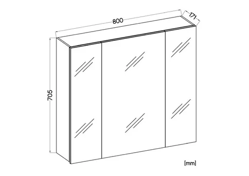 Badblock- B ca. 151 cm, Eiche Dekor