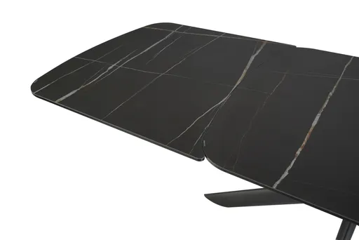 Esstisch MAXIE - ausziehbar, LB ca. 190x98 cm, Glaskeramik, Anthrazit Struktur