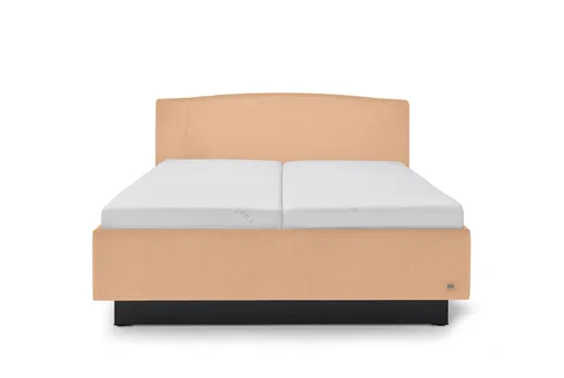 Polsterbett - Liegefläche ca. 180 x200 cm, Stoff, Apricott