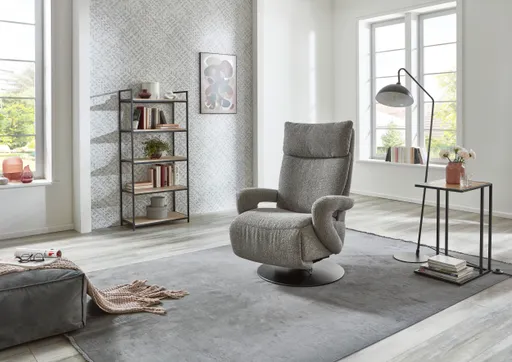 Sessel - Größe XS, Relaxfunktion, Stoff, Grau