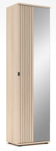 Garderobenschrank - B ca. 55 cm, Riva Eiche Nachbildung, Spiegel