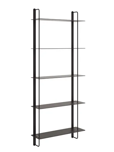 Wandregal Dagny - BHT ca. 60x146x18 cm, Metall, Schwarz