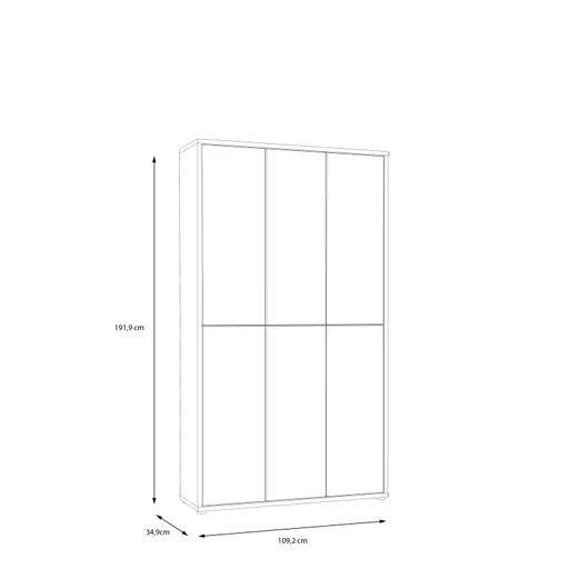 Schuhschrank FAID- B ca. 109 cm, Hellgrau