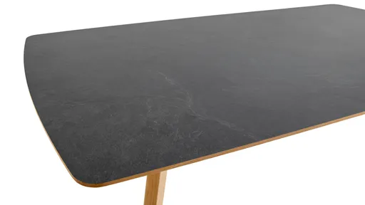 Esstisch Bat - LB ca. 200x100 cm, HPL, Schiefer