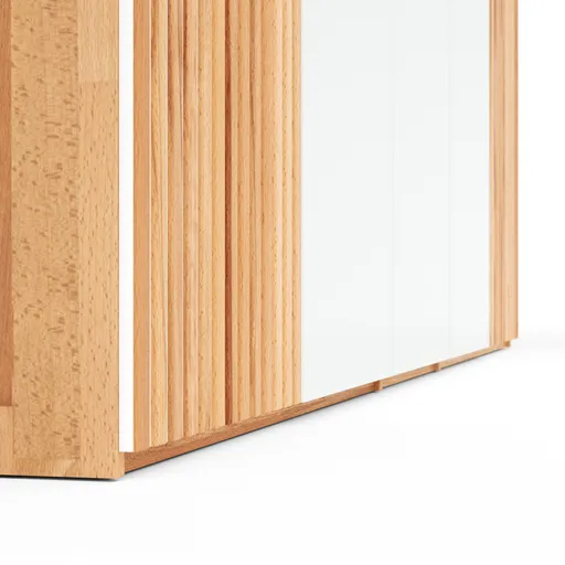 Drehtürenschrank Tigris - B. ca. 300 cm, Kernbuche massiv, geölt