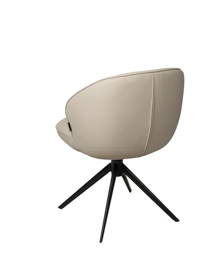 Stuhl MERRITH - drehbar, Leder, Latte