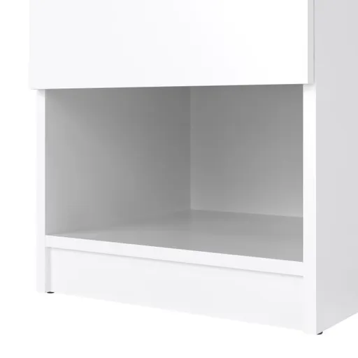 Nachtkonsole- B ca. 41 cm, Weiß, Hochglanz