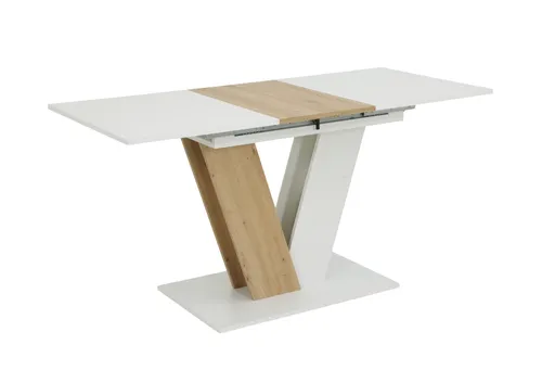 Esstisch - ausziehbar, LB ca. 110x70 cm, Weiß, Artisan Eiche Nachbildung