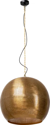 Hängeleuchte- höhenverstellbar, DH ca. 60x56 cm, Stahl, Messing beschichtet, Gold