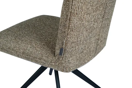 Stuhl MARCIA - drehbar, Stoff, Braun