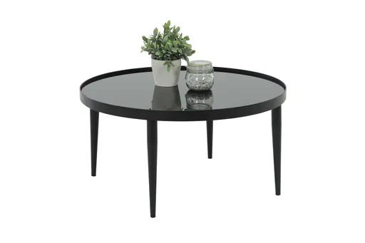 Couchtisch - Ø/H ca. 80x40 cm, Schwarz