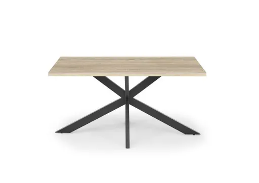 Esstisch - LB ca. 160x90 cm, Eiche sägerau, Schwarz