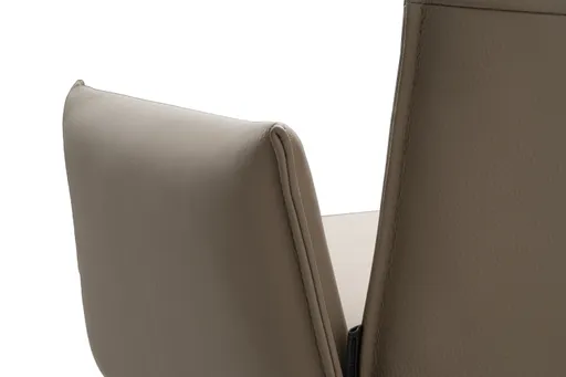 Armlehnstuhl MARCELLA - drehbar, Leder, Latte