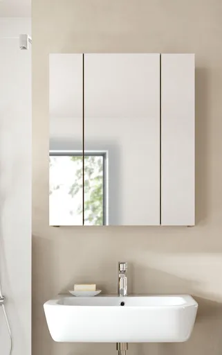 Spiegelschrank - B ca. 60 cm, Nox Eiche Nachbildung