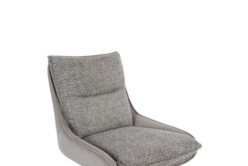 Barhocker MANDY - höhenverstellbar, Stoff, Graubeige