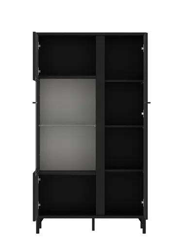 Vitrine - B ca. 87 cm, Schwarz