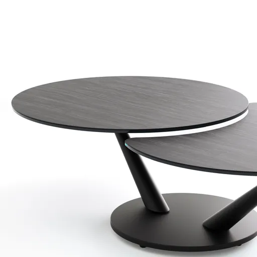 Couchtisch Spessa - LB ca. 128x80 cm, drehbar, Keramik, Anthrazit