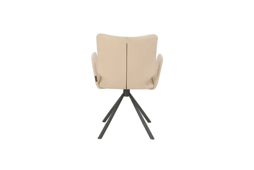 Armlehnstuhl Cupi - Stativ, Leder, Beige