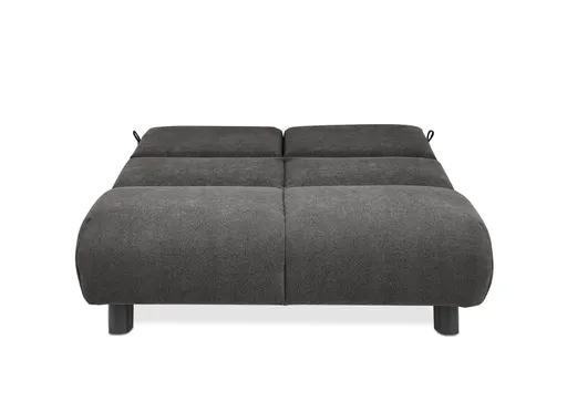  Faltsofa EBBY - 2-Sitzer ohne Armlehne, 140 cm inkl. Schlaffunktion, Stoff, Dunkelgrau