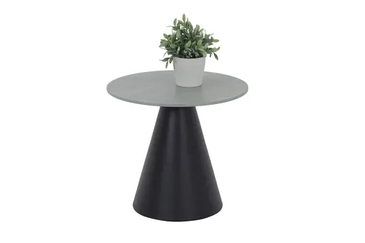 Couchtisch - 2er Set, Marmoroptik grau matt, Schwarz