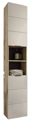 Hochschrank- B ca. 34 cm, Eiche Dekor, Kaschmir