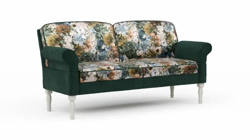 Sofa Washington - 3-Sitzer inkl. Armlehne verstellbar, Rücken geschwungen, Stoff, Mehrfarbig