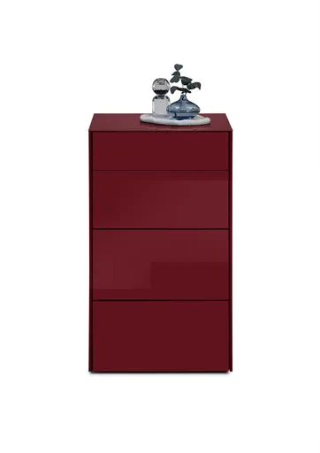 Kommode - B ca. 52 cm, Bordeauxrot